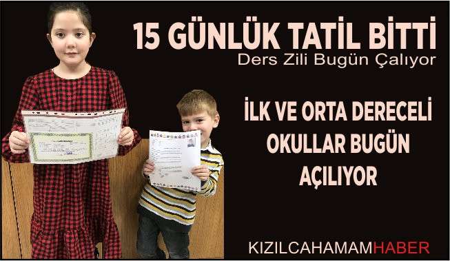 15 Günlük Yarıyıl Tatili Bitti Okullar Açılıyor 
