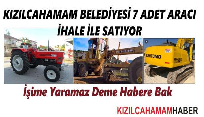 Kızılcahamam Belediyesi 7 Adet Aracı İhale İle Satıyor 