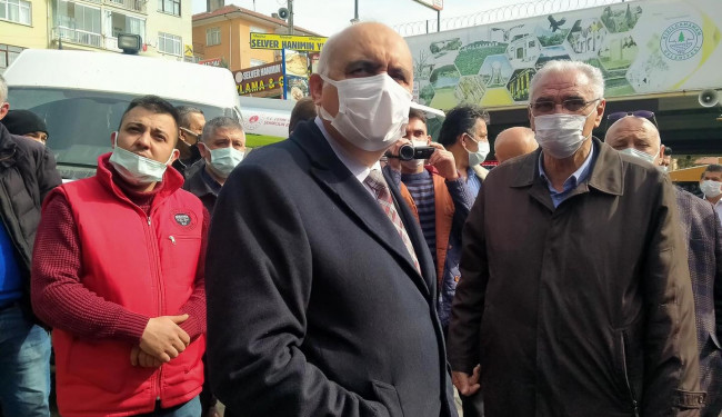 Belediye Başkanı Süleyman Acar İşyerleri Yanan Esnafa Geçmiş Olsun Ziyaretinde Bulundu 