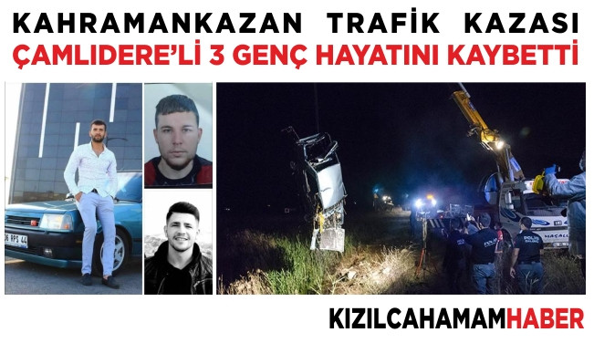 Kahramankazan'da Trafik Kazası, Çamlıdere'li 3 Genç Öldü