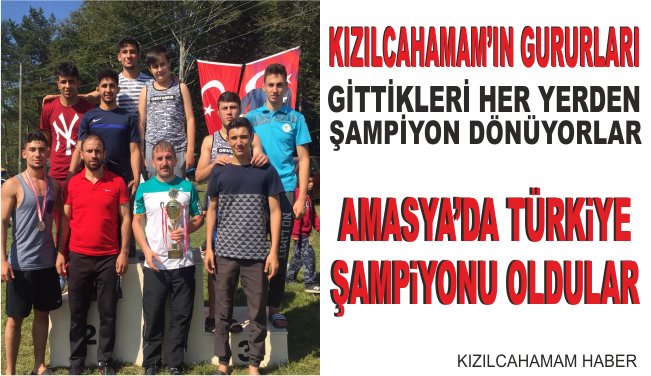 Güreşçiler Amasya'da Türkiye Şampiyonu Oldu