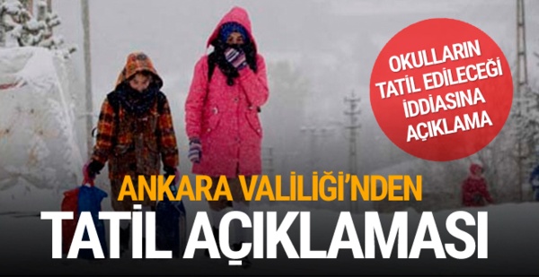 Ankara'da okullar tatil mi? Valilik açıkladı