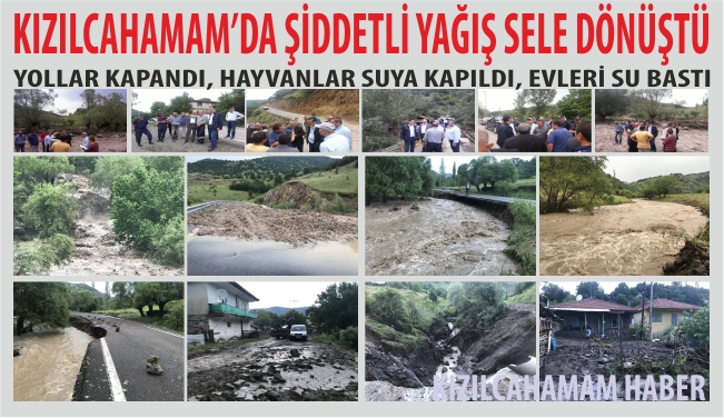 Şiddetli Yağış Eğerli Dereköy, ve Kuzörende etkili oldu