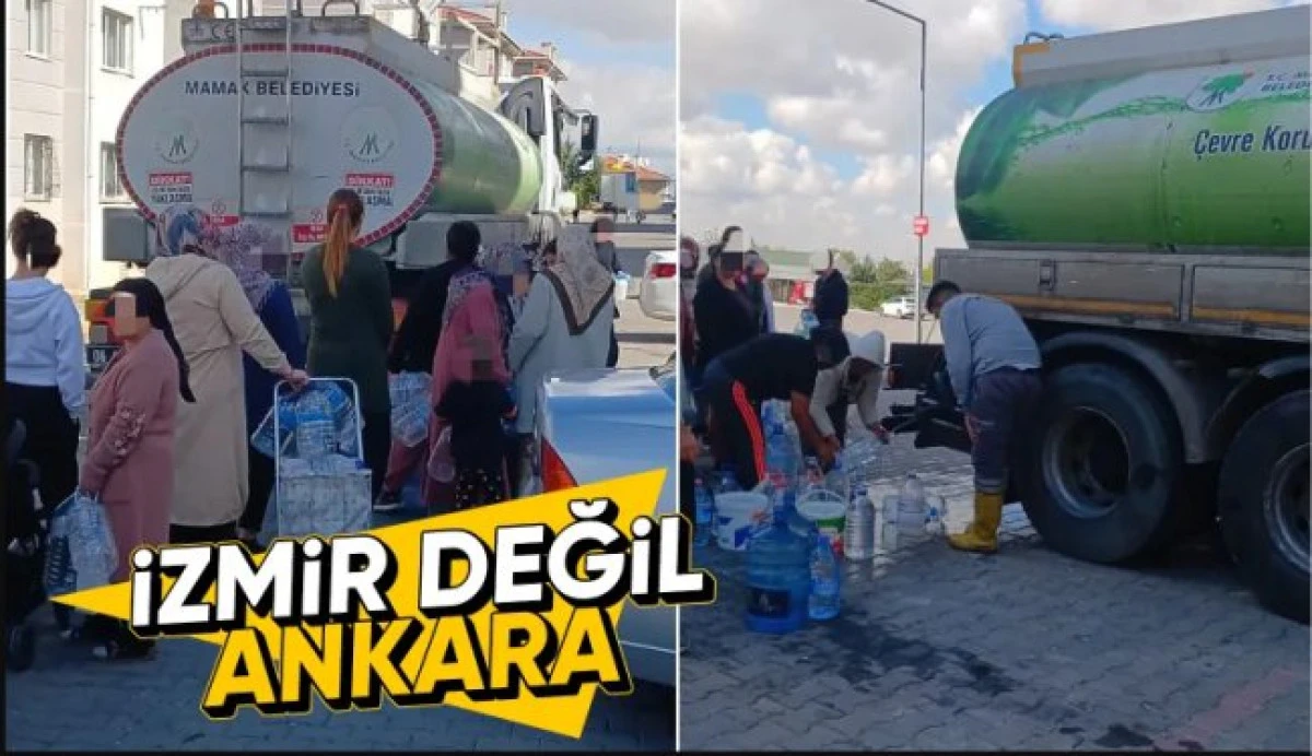 Ankara’da Su Kesintisi Vatandaşı Tanker Kuyruğuna Soktu