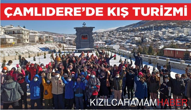 Çamlıdere'de karla birlikte kış turizmi başladı