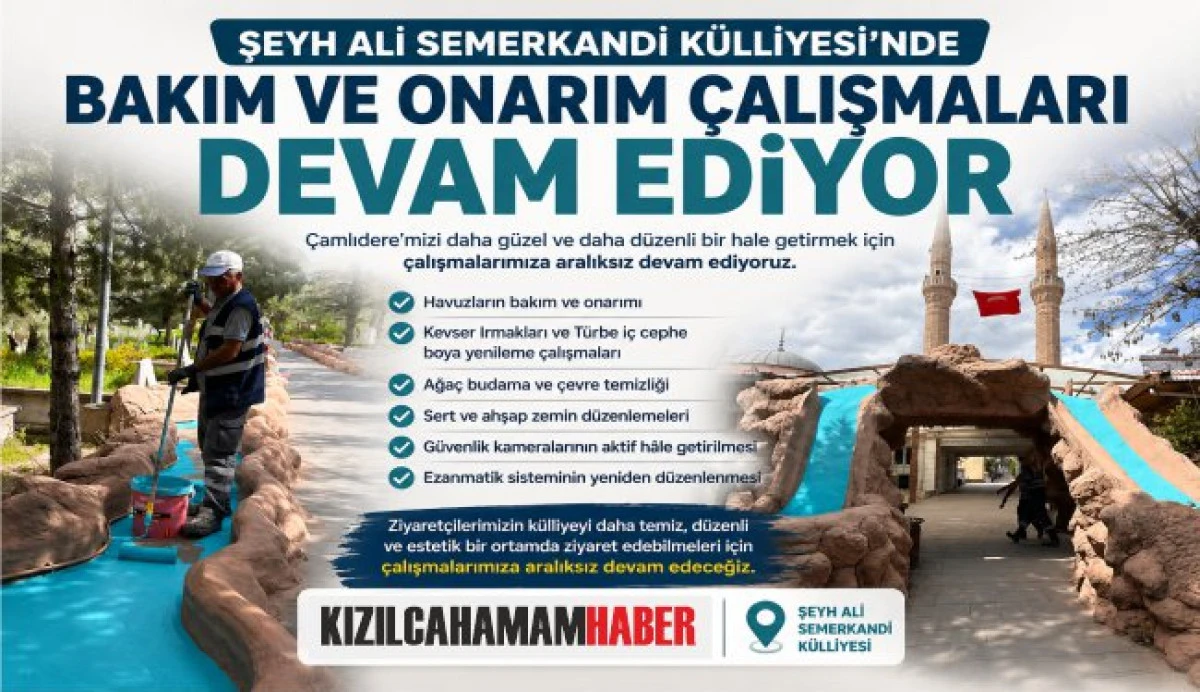 &Ccedil;amlıdere&rsquo;de Şeyh Ali Semerkandi K&uuml;lliyesi Yenileniyor