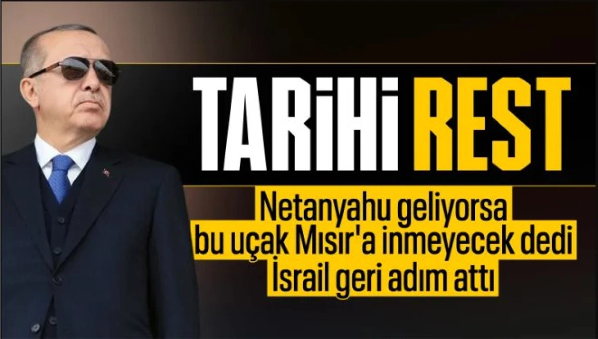 Gazze zirvesi öncesi havada hareketli anlar: Cumhurbaşkanı Erdoğan'ın uçağı pisti pas geçti