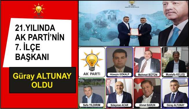 Güray ALTUNAY Ak Partinin Yeni İlçe Başkanı Oldu
