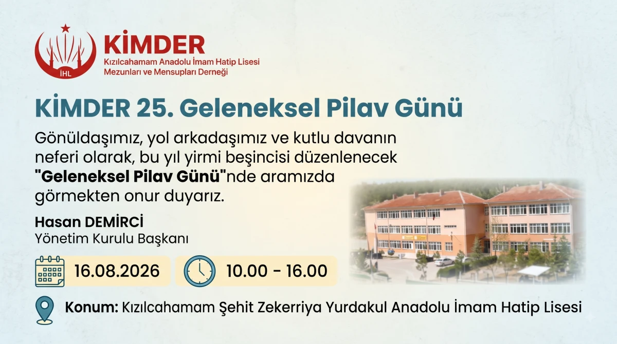 KİMDER 25. Geleneksel Pilav G&uuml;n&uuml;
