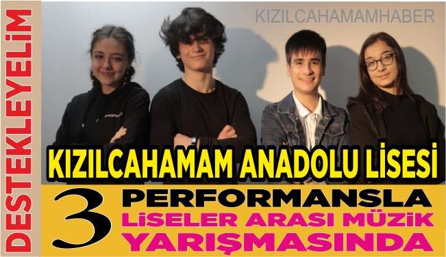Kızılcahamam Anadolu Lisesi Liselerarası Müzik Yarışmasında