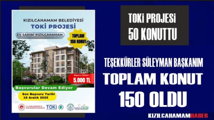 Kızılcahamam’a 150 Konutluk Dev Yatırım: Başvurular Başladı