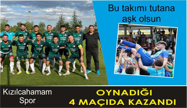 Kızılcahamamspor dolu dizgin, oynadığı 4 ma&ccedil;ıda kazandı