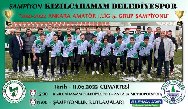 ŞAMPİYON Kızılcahamam Belediye Spor 