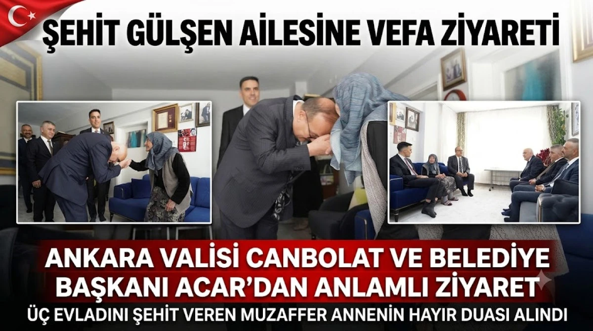 Şehit G&uuml;lşen Ailesine Vefa Ziyareti