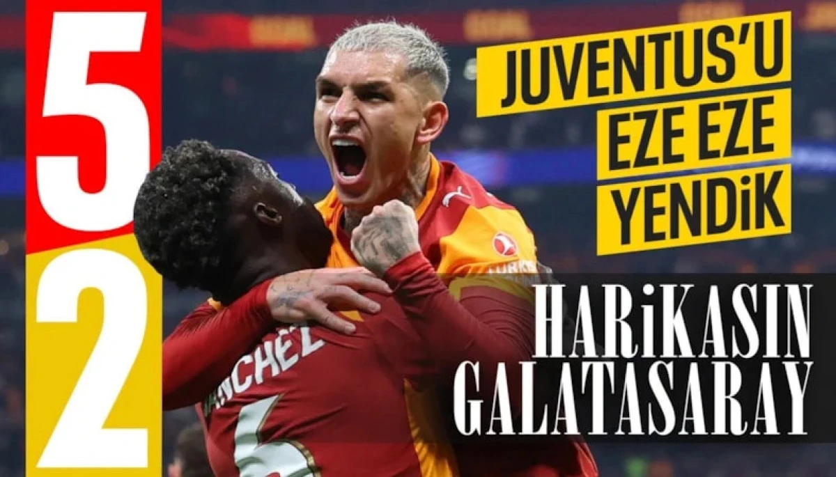 Tarihi galibiyet! Galatasaray, Devler Ligi'nde Juventus'a 5 attı