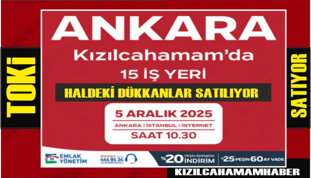 TOKİ Haldeki Dükkanları İhale ile Satıyor 