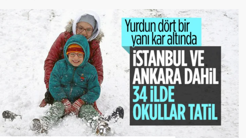 Yoğun kar yağışı nedeniyle İstanbul,Ankara ve birçok ilde eğitime ara verildi!