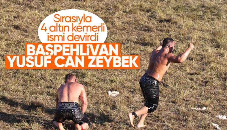 Yusuf Can Zeybek Kırkpınar Yağlı G&uuml;reşleri'nde başpehlivan
